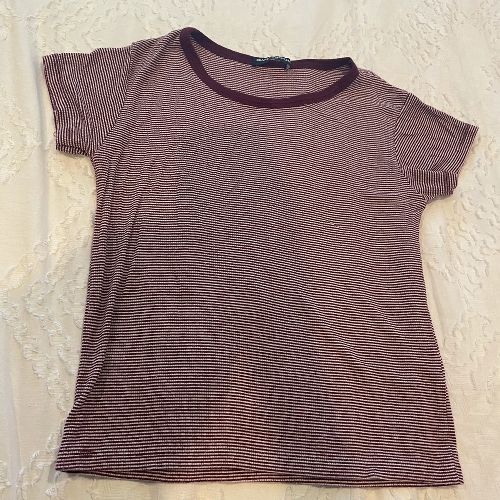 Plain red and white brandy Melville top